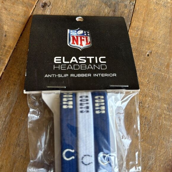 NFL Indianapolis Colts Blue and White Elastic Headbands - Picture 2 of 3
